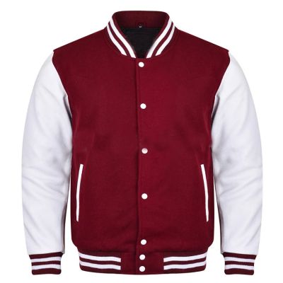 Varsity Jacket Maroon White